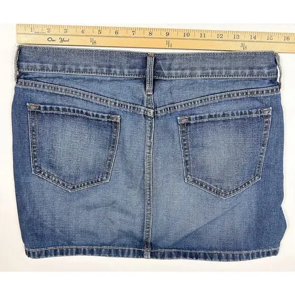 Denim Classic Summer Jean Mini Skirt Old Navy Women's Size 6 - Picture 2 of 5